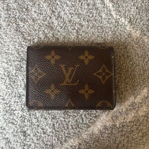 Louis Vuitton Brown and Gold Monogram Card Holder